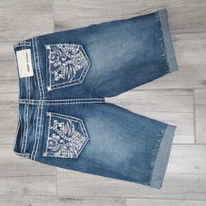 Denim couture shorts
